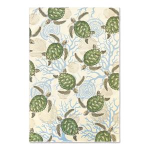 Kitchen Towels, Microfiber Set of 2- Honu Voyage