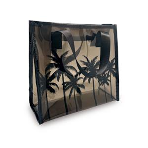 Island Clear Tote, Palm Trees - Dark