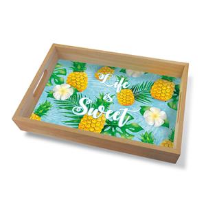 Coastal Wood Tray Large, Life Is Sweet