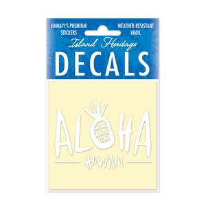 Decal Square, Sweet Aloha White