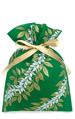 Drawstring Gift Bags 3-pk SM, Maile Lei