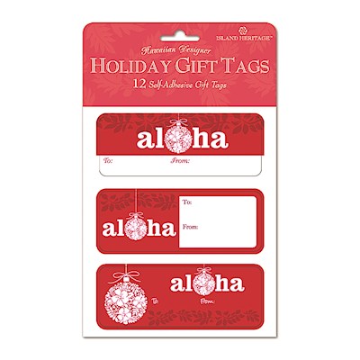 Adhesive Gift Tag 12-pk, Ornament of Aloha