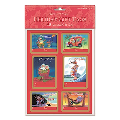 Adhesive Gift Tag 18-pk, Santa's Holiday