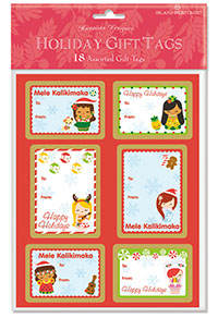 Adhesive Gift Tag 18-pk, Holiday Island Yumi