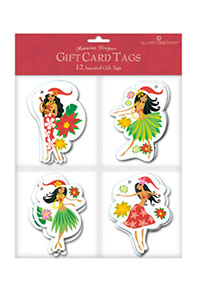 Gift Tag 12-pk, Island Holiday Honeys