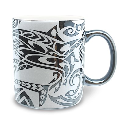 14 oz. Mug Tribal Shark Blue