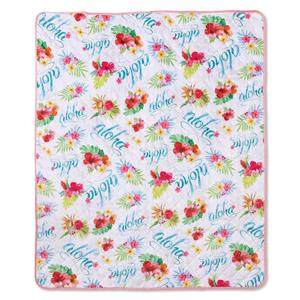 Beach Mat with Zipper Pouch- Aloha Floral