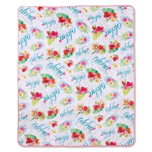 Beach Mat with Zipper Pouch- Aloha Floral