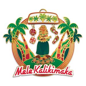 Metal Die-Cut Ornament, Dashboard Island Girl NEW!