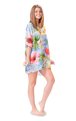 Tropical Breeze Scoop Neck Cover Up