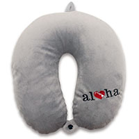 Travel Neck Pillow, Velvet - Heart of Hawaii