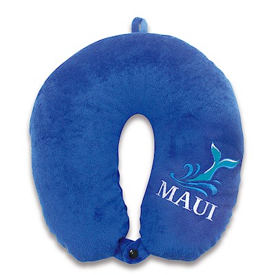 Travel Neck Pillow, Velvet - Whale Tail - Maui