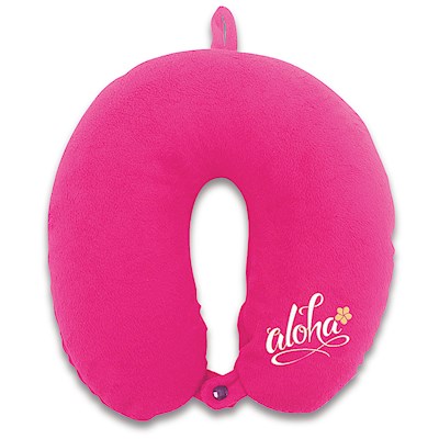 Travel Neck Pillow, Velvet - Aloha Floral