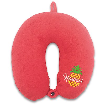 Travel Neck Pillow, Velvet - Pineapple - Hawaii