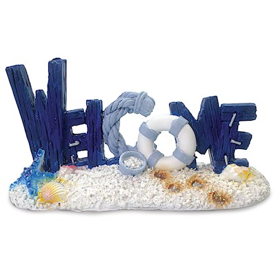 Coastal Polyresin Figurine, Welcome