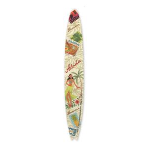 Emery Surfboard Stamped With Aloha