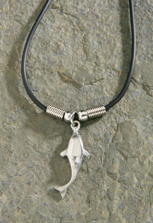 Rubber Cord, Pewter - Petite Dolphin