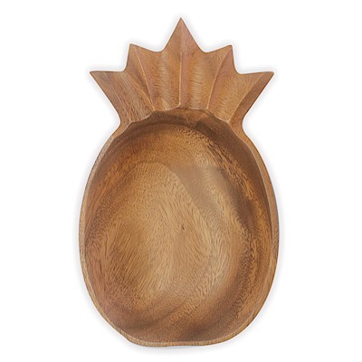 *Wooden Medium Bowl - Pineapple