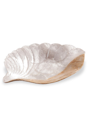 Natural/Gold Finish Leaf Dish 7"