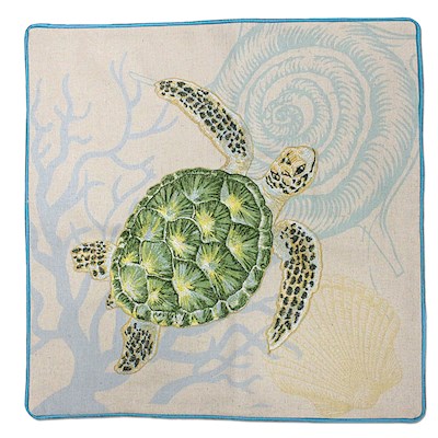 Cotton Linen 18x18 Cover, Honu Voyage