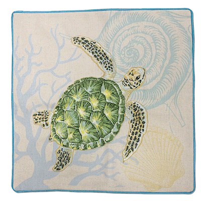 Cotton Linen 18x18 Cover, Honu Voyage