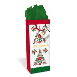 Wine Gift Bag, Hawaiian Holiday Tree