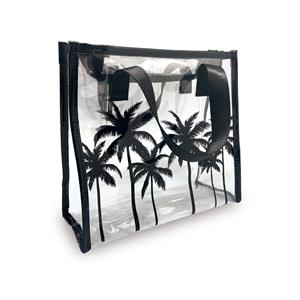 Island Clear Tote, Palm Trees - Clear