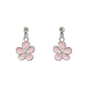 Charm Earrings 1-pr, Flower - Silver