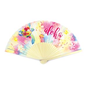 Island Fabric Fan, Watercolor Honu