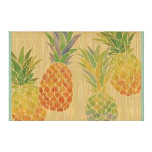 Bamboo Placemat, Watercolor Pineapple