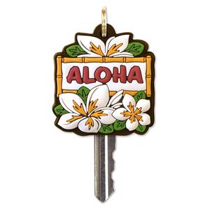 Key Cover, White Plumeria (Aloha)