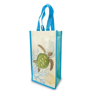 Non-Woven 2 Bottle Wine Carrier, Honu Voyage