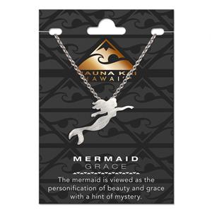 Charm Necklace, Mermaid - Silver