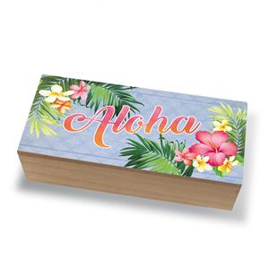 Coastal Wood Box, Aloha Palm