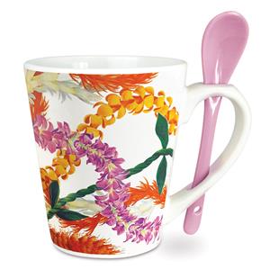 Mug & Spoon Set, Leis of Aloha