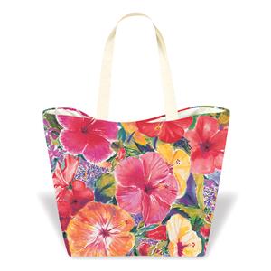 Tropical Beach Totes, Hibiscus Impression