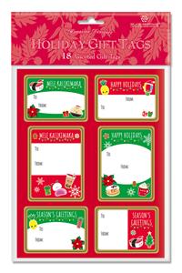 Adhesive Gift Tag 18-pk, Festive Local Grindz