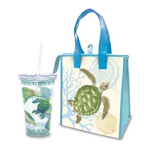 SWIMMING HONU TOTE & TUMBLER GIFT SET