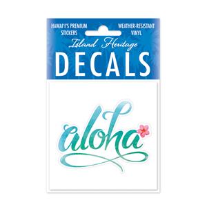 Decal Small Oblong, Aloha Floral