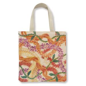 Woven Tote with Zipper, Leis of Aloha